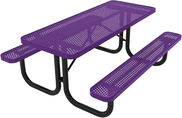 Coated Outdoor Furniture Heavy-Duty Portable Outdoor Picnic Table - Photo 1