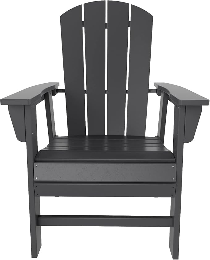 WO WESTIN OUTDOOR HDPE Laguna Adirondack Casual Patio Dining Chair,Gray