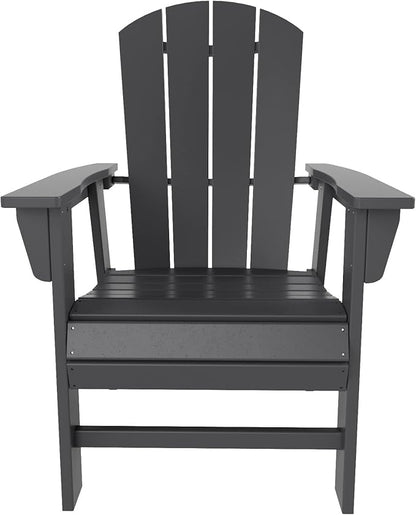 WO WESTIN OUTDOOR HDPE Laguna Adirondack Casual Patio Dining Chair,Gray
