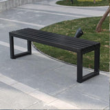 2 Seater Garden Bench, Metal Outdoor Bench, Heavy Duty Front Porch Benches, Patio Furniture Seating - Photo 2