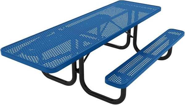 Coated Outdoor Furniture Heavy-Duty Portable ADA-Compliant Outdoor Picnic Table - Photo 1