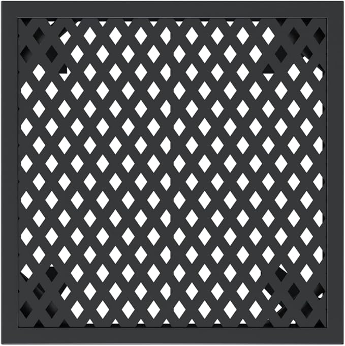 Patio Table Anthracite 19.7"x19.7"x28.3" Steel,Durable Steel Garden Table with Mesh Design for Contemporary Patio or Garden Outdoor Table