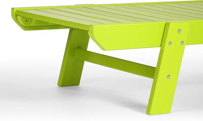 WestinTrends Malibu Poly Reclining Chaise Lounge (Set of 2) Lime
