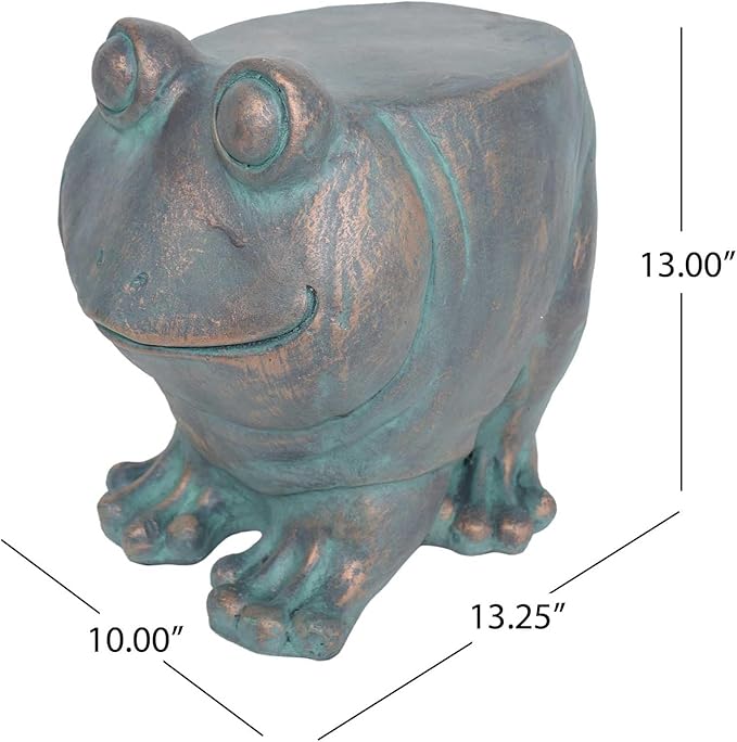 Garden Stool, Plant Stool or Frog Table for Garden, Front Porch, Patio, Outside, Indoor, Lightweight Concrete - Photo 3