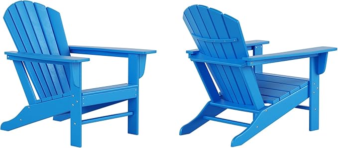 WestinTrends Dylan Outdoor Adirondack Chair (Set of 2), Pacific Blue