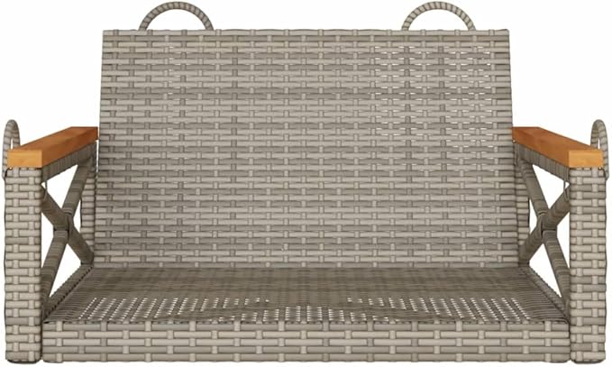 1 Seater Patio Swing Bench, Synthetic Rattan Hanging Chair for Garden, Balcony, and Outdoor Leisure - Photo 4