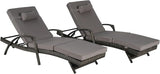 KEIKI Wicker Outdoor Chaise Lounge Chairs Set of 2 for Patio & Pool Side with 5-Level Adjustable Backrest and Cushions - Photo 6