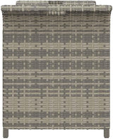 Grey Polyethylene Rattan Garden Bench, Weatherproof Outdoor Seating with Storage, Patio Furniture for 2 People - Photo 6