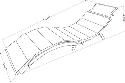 East West Furniture BHNU1NA Helena Patio Chaise Lounge - Outdoor Acacia Wood Sunlounger Chairs for Poolside, Deck, Lawn, 72x22x25 Inch, Natural Oil