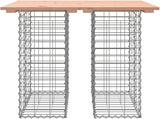 Garden Bench Wood and Metal Solid Douglas Fir Wood - Photo 4