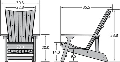 Highwood Manhattan Beach Adirondack Chair, Federal Blue