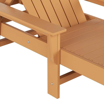 WestinTrends Dylan 3 Piece Adirondack Reclining Chaise Lounge with Arms Teak