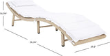 SAFAVIEH Outdoor Collection Colley Beige/White Cushion Wicker Chaise Lounge - Photo 3