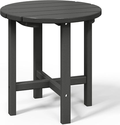 WestinTrends Dylan Adirondack Round Outdoor Side Table, Gray