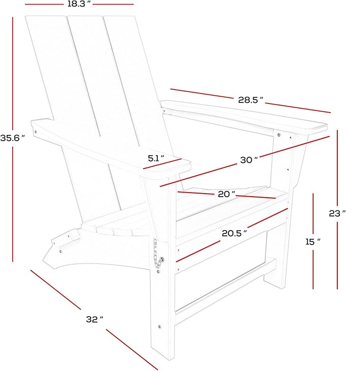 Costaelm Folding Adirondack Chairs, Outdoor Patio Adjustable Lawn Chairs - Photo 3