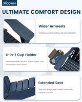FOOWIN Folding Adirondack Chair Set of 2, HDPE Adirondack Chairs with Cup Holder - Photo 5
