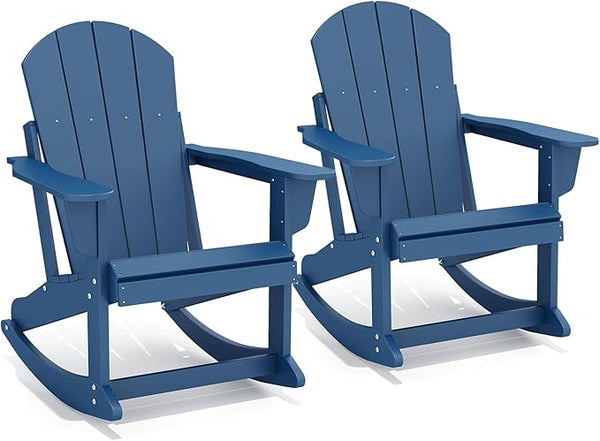 GREENVINES Adirondack-Rocking-Chairs | Set of 2 | HDPE Plastic | Porch Rocker Chair | for Outdoor Patio Deck - Photo 1