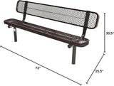 COATEDOUTDOORFURNITURE Coated Outdoor Furniture Heavy-Duty Outdoor Bench Thermoplastic Coated, Expanded Metal - Photo 2