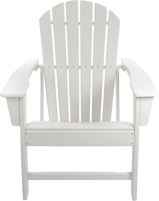 Northlight Weather Recycled Plastic Outdoor Adirondack Chair, 38", White