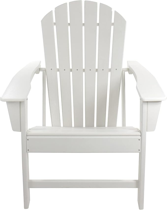 Northlight Weather Recycled Plastic Outdoor Adirondack Chair, 38", White