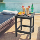 Outdoor Adirondack Side Table for Patio Porch Pool, 18" HDPE Weather Resistant End Table for Backyard and Indoor Use - Photo 2