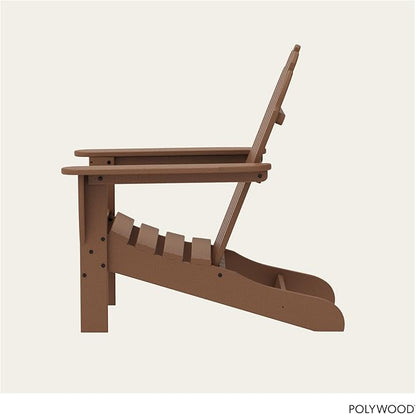 POLYWOOD AD4030TE Classic Outdoor Adirondack Chair, Teak