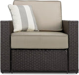 Serta Laguna Brown Resin Wicker Outdoor Patio Furniture Collection, Easy Assembly, Porch or Pool, Weather Resistant - Photo 6