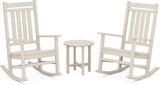 POLYWOOD Estate 3-Piece Rocking Chair Set, Outdoor Patio Porch Rockers with Side Table, All-Weather HDPE Furniture - Photo 1
