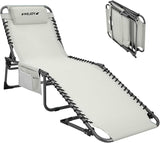 #WEJOY Folding Outdoor Chaise Lounge Chair, Adjustable Lightweight Portable Beach Lounge Chair for Patio, Pool, Lawn - Photo 1