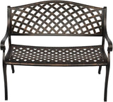 Patio Park Garden Outdoor Metal Bench - Photo 1
