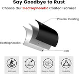 danpinera Outdoor Side Tables with Flower Cut Outs, Weather Resistant Steel Patio Side Table - Photo 4