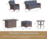 7 Piece Patio Furniture Set with Fire Pit Table - Photo 2