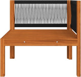 6-Piece Acacia Wood Garden Lounge Set with Weatherproof Cushions - Photo 6