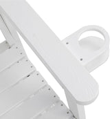 Poly Lumber Patio Glider, HIPS Material Weather-Resistant Swing Bench for Outdoor Porch Garden, White - Photo 9