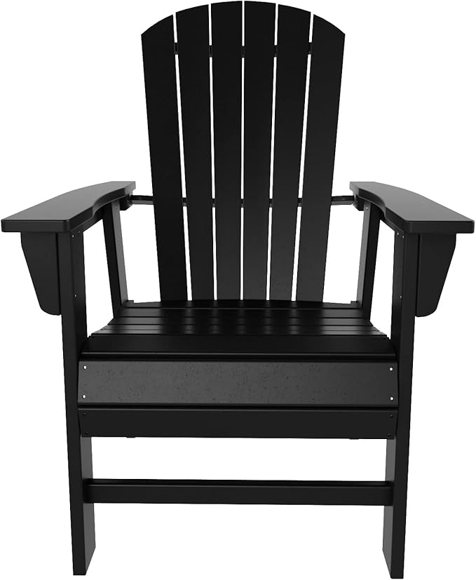 WO WESTIN OUTDOOR HDPE Altura Adirondack Dining Chair,Black