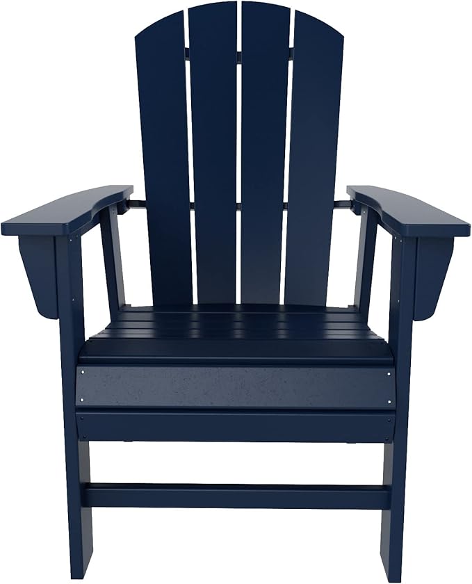 WO WESTIN OUTDOOR HDPE Laguna Adirondack Casual Patio Dining Chair,Navy Blue