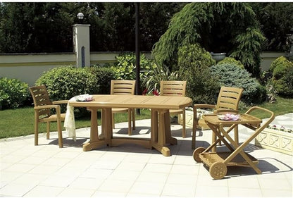 Compamia Marina Patio Dining Arm Chair in Teak Brown (Set of 2)