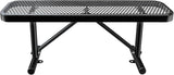 Thermoplastic Coated Iron Park Bench for Outside, Heavy Duty Metal Garden Bench - Photo 1