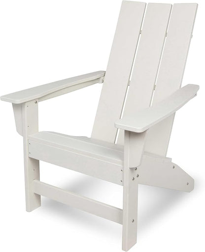 Shine Company Coastal Modern All-Weather Adirondack Chair, White