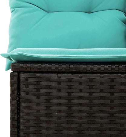 vidaXL Garden Bench Black Poly Rattan, Alfresco Bench, Stylish Outdoor Lounger, Tough Patio Seat, Chill Spot for Your Garden