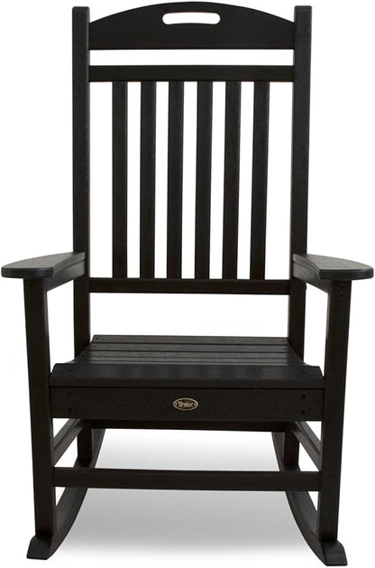 Trex Outdoor Furniture by Polywood Yacht Club Rocker Chair, Charcoal Black (TXR100CB)