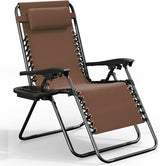 Nestl Zero Gravity Chairs, Portable Patio Lounge Chair Outdoor with Pillows & Cup Holder Trays - Photo 1
