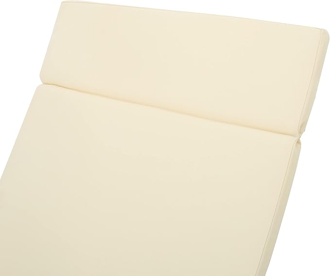 Christopher Knight Home New Lakeport Outdoor Chaise Lounge Cushion (Set of 2), 2 Count (Pack of 1), Beige