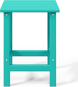 WestinTrends Malibu Square Outdoor Side Table for Adirondack Chair, Turquoise - Photo 9