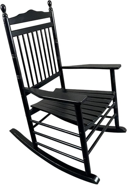 Rocking Solid Wood Chair, Front Porch Rocker for Adult, Load Bearing 280 lbs