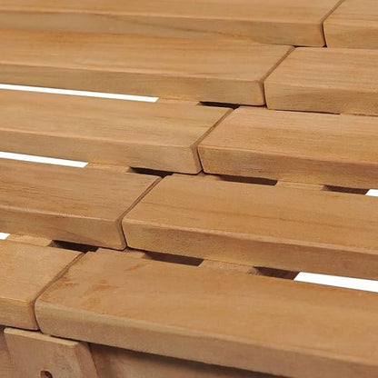 Garden Bench Warm Teak Wood Fine Sanded Teak Hardwood Large Patio Bench Park for Lawn Outdoor