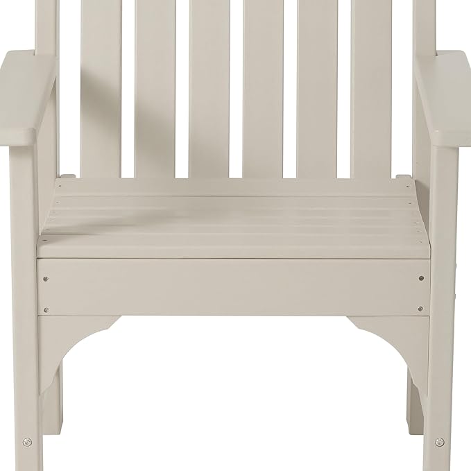 WestinTrends Malibu Outdoor Patio HDPE Adirondack Dining Arm Chair, Sand