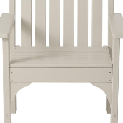 WestinTrends Malibu Outdoor Patio HDPE Adirondack Dining Arm Chair, Sand