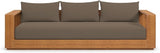 Modway Tahoe Acacia Wood Outdoor Patio Sofa in Natural Cocoa with Weather-Resistant Cushions - Ideal as a Porch Couch - Photo 3