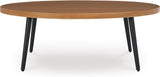 Signature Design by Ashley Horizon Hall Casual Outdoor Coffee Table with 4 Legs, Light Brown & Black - Photo 8